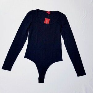 Guess Women's Solid Bodysuit Shirts Long‎ Sleeve